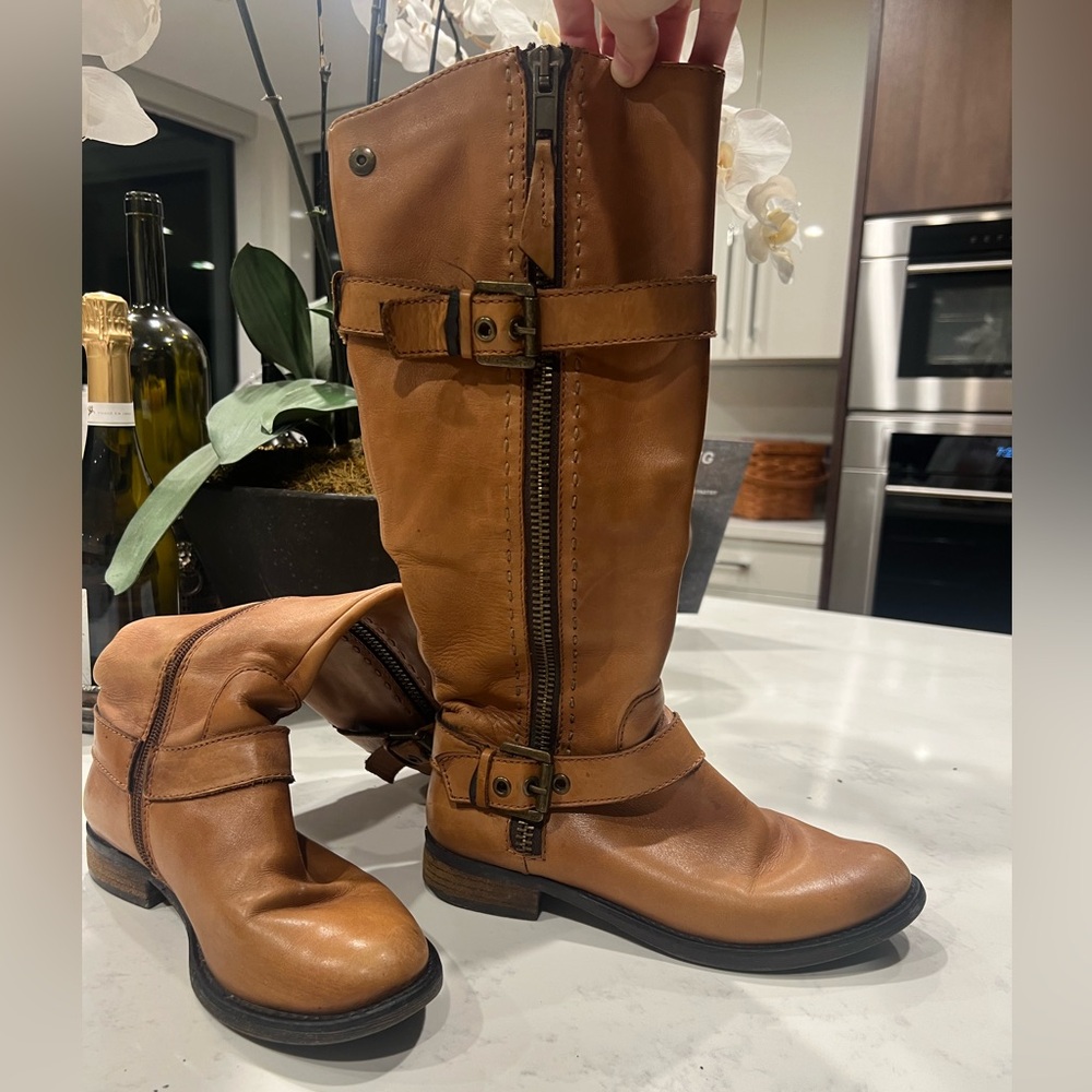 Nordstrom brown real leather boots